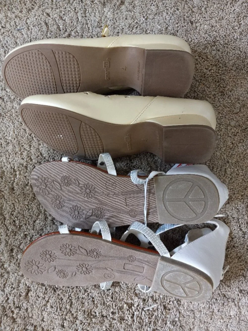 2 Pairs of Girls Size 4 Dress Shoes (one NWT, one Like New)